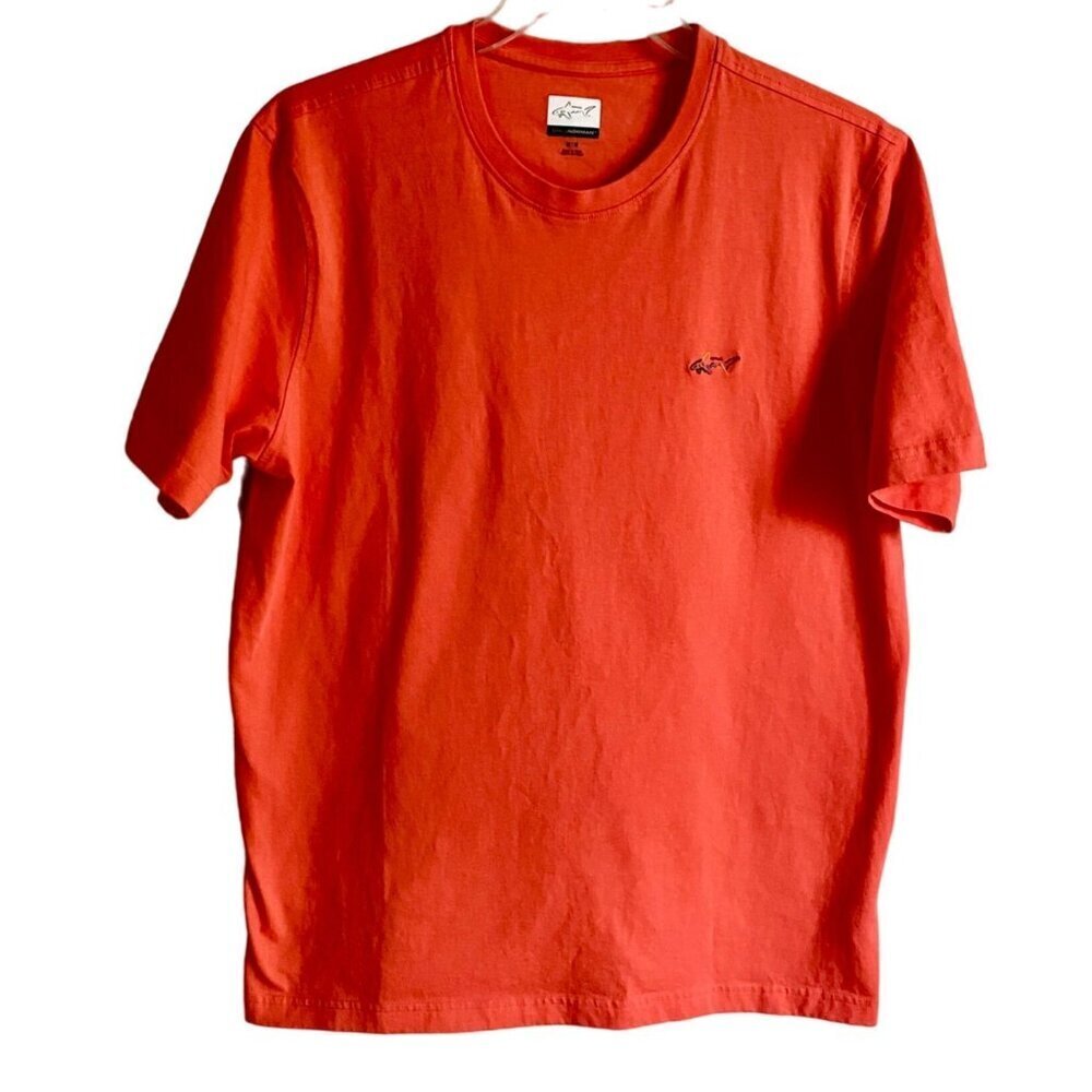 Greg Norman Short Sleeve Cotton Solid Orange Tee Shirt Men's Medium NEW